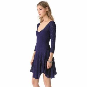 Free People Katya Navy Lace Dress